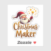 Christmas Maker Santa Sticker (Vel)