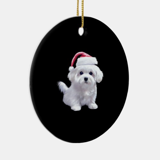 Christmas Maltese - Perfect For Animal Lovers Clas Keramisch Ornament (Rechts)