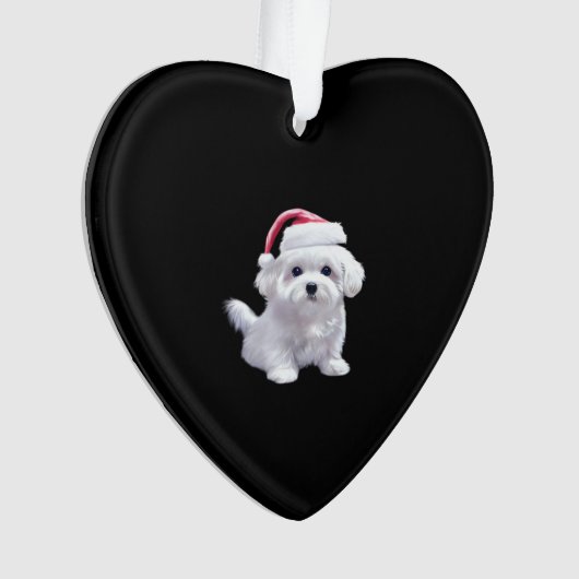 Christmas Maltese - Perfect For Animal Lovers Clas Ornament (voorkant)