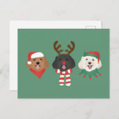 Christmas Maltipoo Honden Briefkaart (Voorkant / Achterkant)