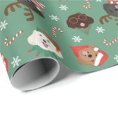 Christmas Maltipoo Honden Cadeaupapier (Rol Hoek)