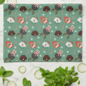 Christmas Maltipoo Honden Theedoek (Gevouwen)