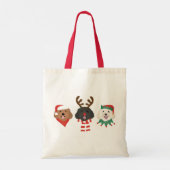 Christmas Maltipoo Honden Tote Bag (Achterkant)