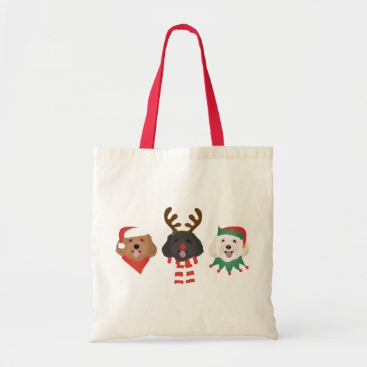 Christmas Maltipoo Honden Tote Bag (Voorkant)
