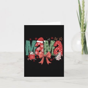 Christmas Mama Coquette Bow Mama Claus Christmas T Kaart