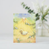 Christmas Manger Jesus beroemd gemaakt door Adorin Feestdagenkaart (Staand voorkant)