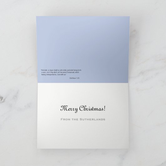 Christmas Manger Scene Card, Customizable rv Feestdagen Kaart (Binnen)