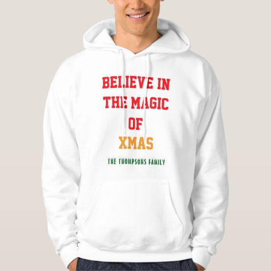 Christmas Mannen Basic Hooded Sweatshirt aanpassen (Voorkant)