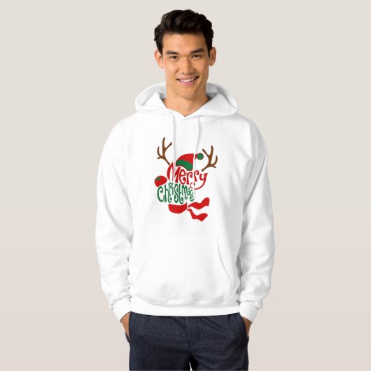 Christmas mannen Hoodies Sweatershirts met lange m (Voorkant volledig)