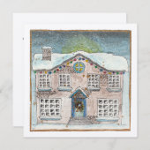 Christmas Mansion Wenskaart Feestdagenkaart (Voorkant / Achterkant)