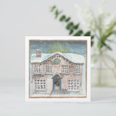 Christmas Mansion Wenskaart Feestdagenkaart (Staand voorkant)