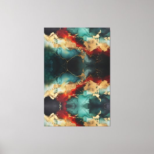 Christmas Marble Glow Premium Wrapped Canvas (Voorkant)