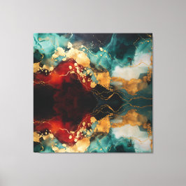 Christmas Marble Reverie – Premium Wrapped Canvas  Afdruk