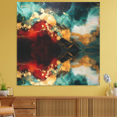 Christmas Marble Reverie – Premium Wrapped Canvas Afdruk (Insitu (Woonkamer))