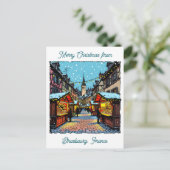Christmas Market in Strasbourg, France Briefkaart (Staand voorkant)
