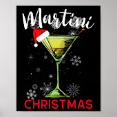 Christmas Martini Cocktail Happy Hour Fun Drink Gi Poster (Voorkant)