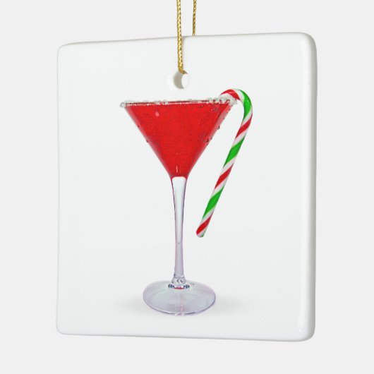 Christmas Martini Cocktail Keramisch Ornament (Links)