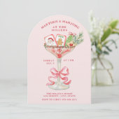 Christmas Martinis and Mahjong Party Kaart (Staand voorkant)