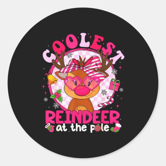 Christmas Matching Family Cutest Reindeer At The L Ronde Sticker (Voorkant)