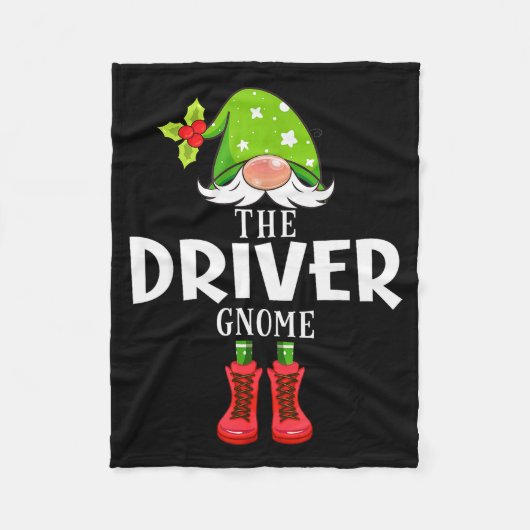 Christmas Matching Family The Driver Gnome  Fleece Deken (Voorkant)