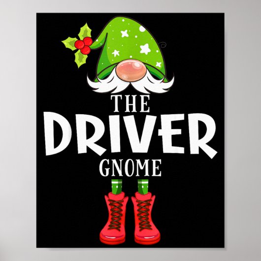 Christmas Matching Family The Driver Gnome  Poster (Voorkant)