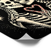 Christmas Matching Gothic Couple Dark Humor Skelet Poster (Hoek)