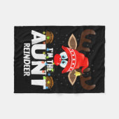 Christmas Matching I'm The Aunt Reindeer  Fleece Deken (Voorkant (Horizontaal))