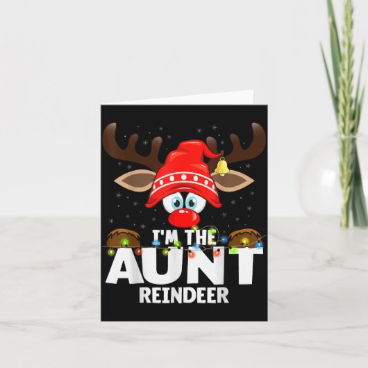 Christmas Matching I'm The Aunt Reindeer  Kaart (Voorkant)