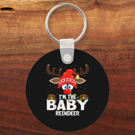 Christmas Matching I'm The Baby Reindeer , Small, Sleutelhanger (Voorkant)