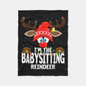 Christmas Matching I'm The Babysitting Reindeer  Fleece Deken (Voorkant)