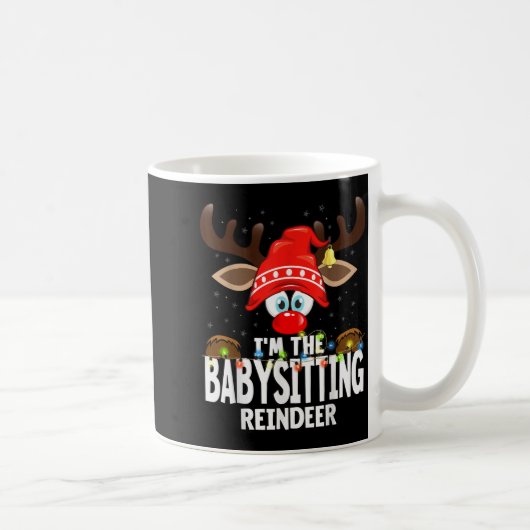 Christmas Matching I'm The Babysitting Reindeer Koffiemok (Rechts)