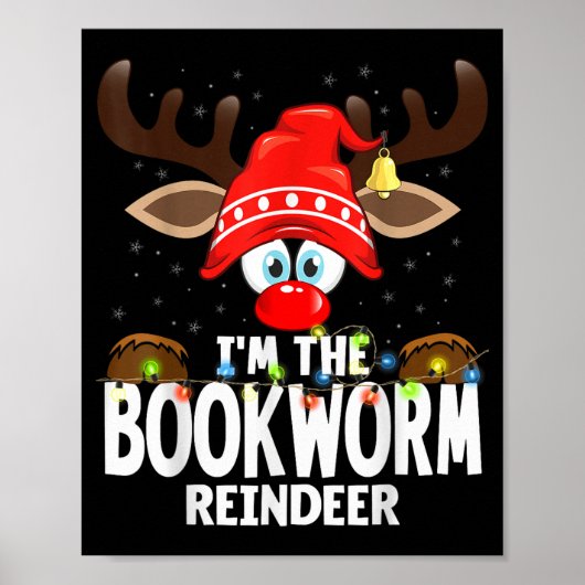 Christmas Matching I'm The Bookworm Reindeer  Poster (Voorkant)