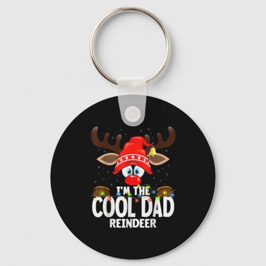 Christmas Matching I'm The Cool Dad Reindeer  Sleutelhanger (Voorkant)