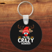 Christmas Matching I'm The Crazy Reindeer  Sleutelhanger (Voorkant)