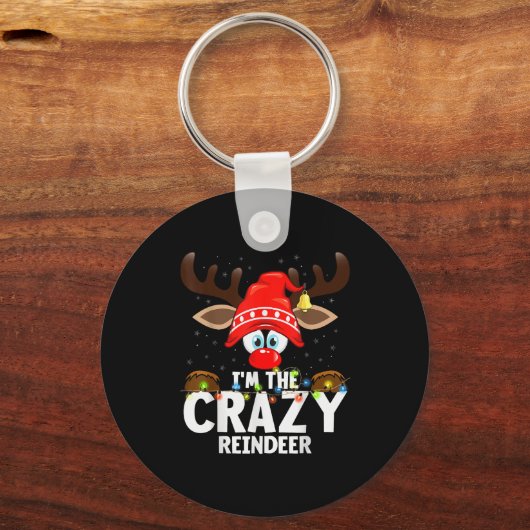 Christmas Matching I'm The Crazy Reindeer Sleutelhanger (Voorkant)