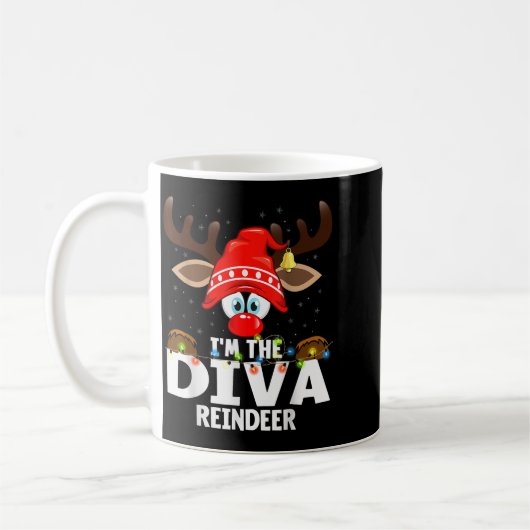 Christmas Matching I'm The Diva Reindeer Koffiemok (Links)