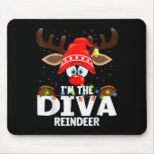 Christmas Matching I'm The Diva Reindeer Muismat (Voorkant)
