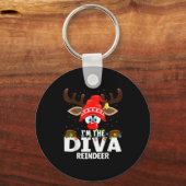 Christmas Matching I'm The Diva Reindeer  Sleutelhanger (Voorkant)
