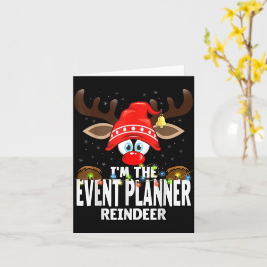 Christmas Matching I'm The Event Planner Reindeer  Kaart (Gele Bloem)