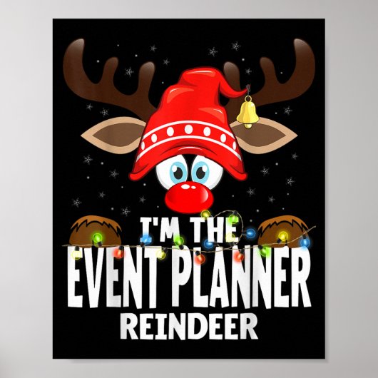 Christmas Matching I'm The Event Planner Reindeer  Poster (Voorkant)