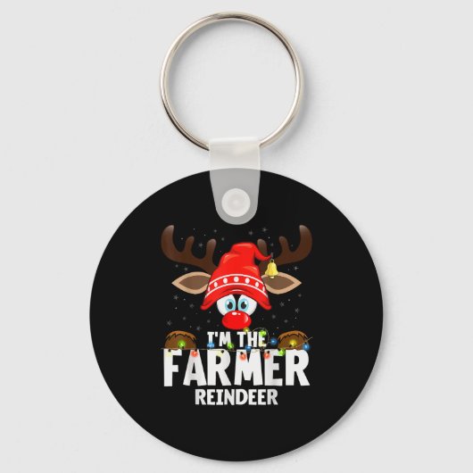 Christmas Matching I'm The Farmer Reindeer Sleutelhanger (Voorkant)