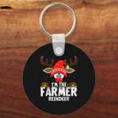 Christmas Matching I'm The Farmer Reindeer Sleutelhanger (Voorkant)