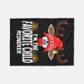 Christmas Matching I'm The Favorite Child Reindeer Fleece Deken (Voorkant (Horizontaal))