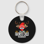Christmas Matching I'm The Favorite Child Reindeer Sleutelhanger (Voorkant)