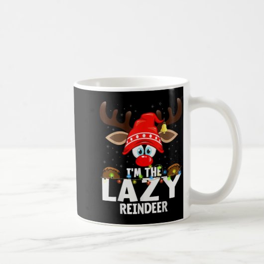 Christmas Matching I'm The Lazy Reindeer Koffiemok (Rechts)