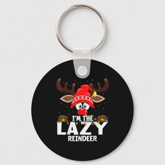 Christmas Matching I'm The Lazy Reindeer  Sleutelhanger (Voorkant)