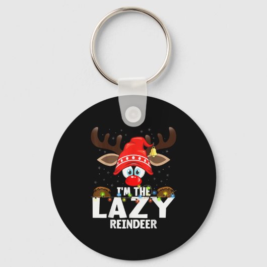 Christmas Matching I'm The Lazy Reindeer Sleutelhanger (Voorkant)