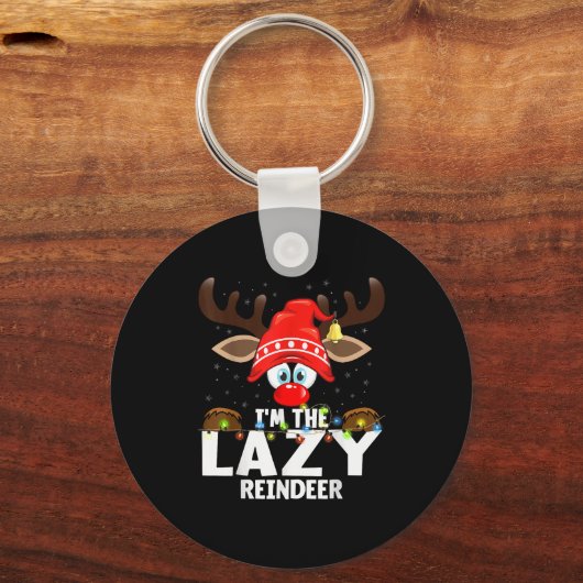 Christmas Matching I'm The Lazy Reindeer Sleutelhanger (Voorkant)