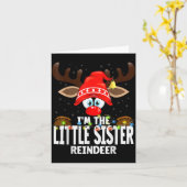 Christmas Matching I'm The Little Sister Reindeer  Kaart (Gele Bloem)