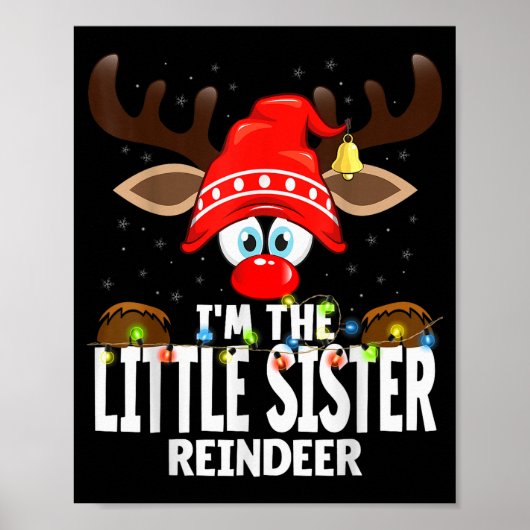 Christmas Matching I'm The Little Sister Reindeer Poster (Voorkant)